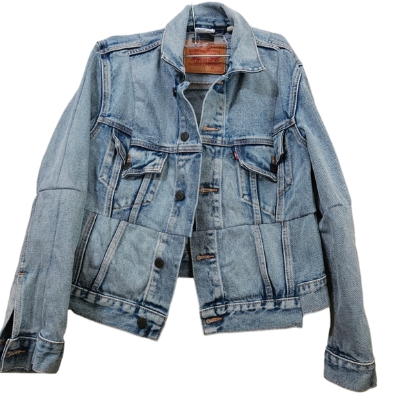Levis Vetements Pour Femme Denim Hiver 2018 Collaboration Jean Jacket - Picture 11 of 13